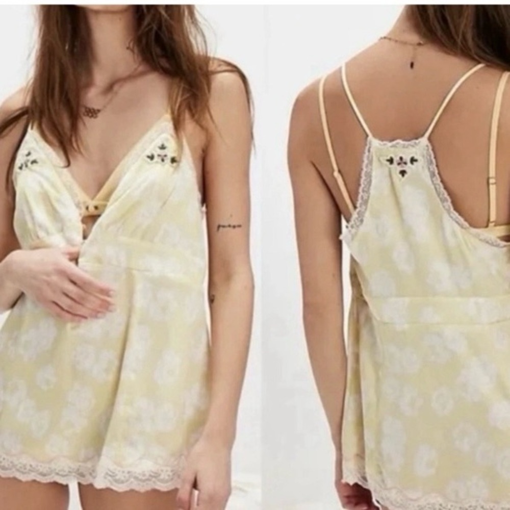 Free People/ FP Intimately Cami Lemon Custard Combo Size Medium